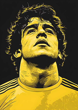 Diego Maradona Player Art