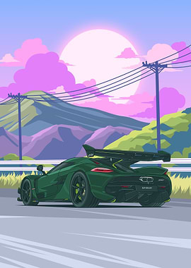 Koenigsegg Jesko green