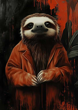 Sloth in Red Coat