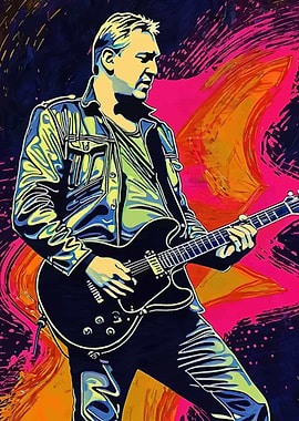 Alex Lifeson Guitarist in Neon