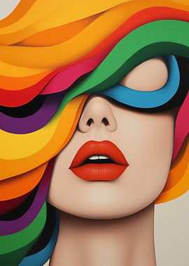 Vibrant Veil: A Surreal Color Flow