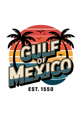 Gulf of Mexico Sunset Logo