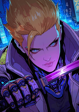 Cyberpunk Female Warrior