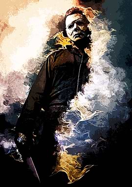 Michael Myers in Flames