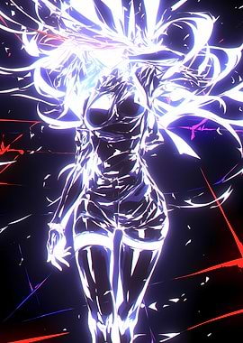 Anime Girl in Neon Light