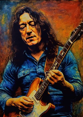 Rory Gallagher Guitarist Portrait