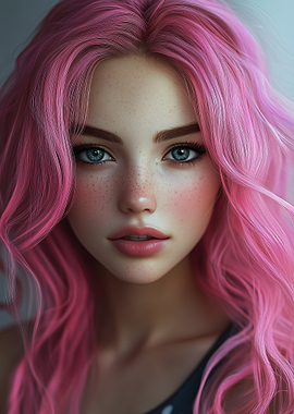 Pink Hair Portrait