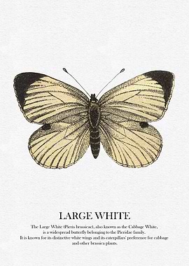 Large White Butterfly Illustration