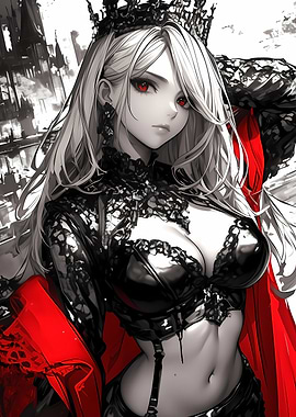 Anime Queen with Red Eyes Gaming