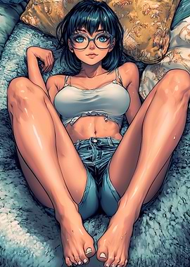 Anime Girl in Blue Jeans