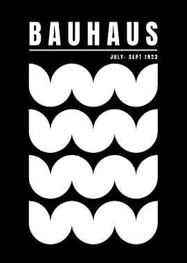 Bauhaus Geometric Poster