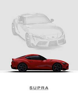 Red Toyota Supra