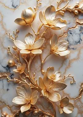 Golden Floral Arrangement