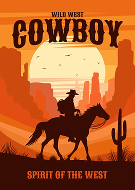 Wild West Cowboy Silhouette