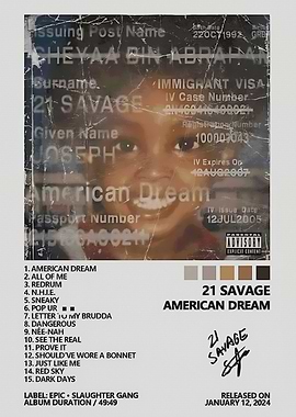 21 Savage - American Dream Album Cover