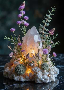 Crystal Flower Arrangement