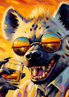 Hyena with Sunglasses