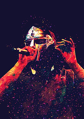 MF DOOM Rapper Portrait