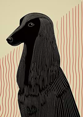 Black Dog Line Art