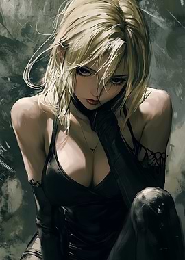 Anime Woman in Black