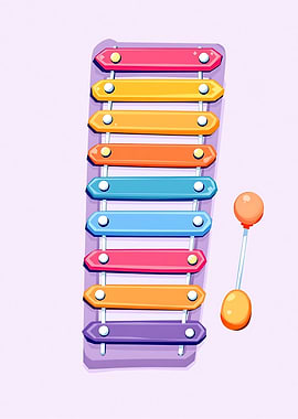 Colorful Wooden Xylophone