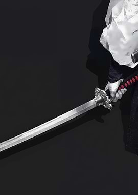 Silver Samurai Sword