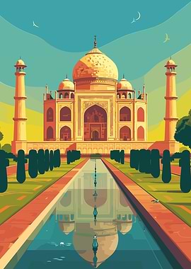 Taj Mahal Illustration