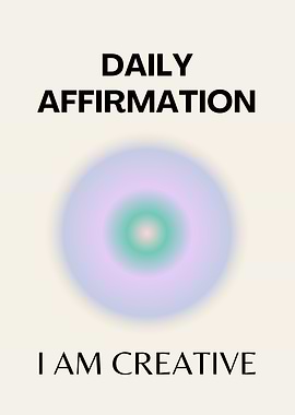 Daily Affirmation Poster, Positive, Spiritual Quote