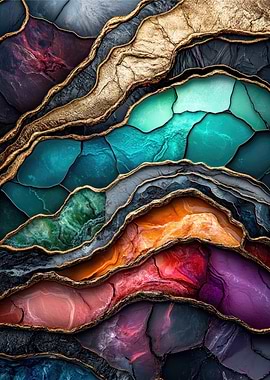 Abstract Gemstone Art
