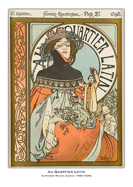 Art Nouveau Poster - Au Quartier Latin