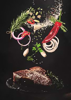 Steak with Herbs and Spices