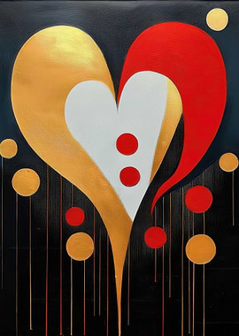 Abstract Heart Painting