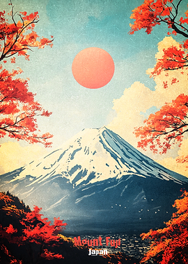 Mount Fuji Japan Art Poster