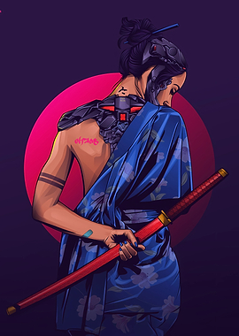 Cyberpunk Samurai Woman