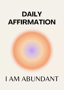 Daily Affirmation Poster, Manifestation, Law of Attraction