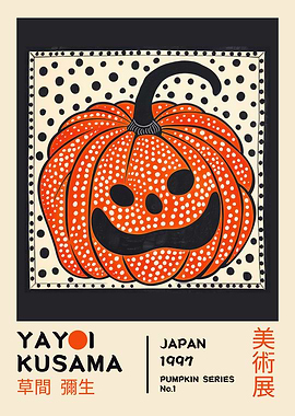 Yayoi Kusama Pumpkin Exhibition Poster