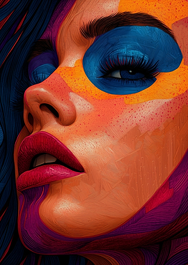 Vivid Stare: A Neon Gaze