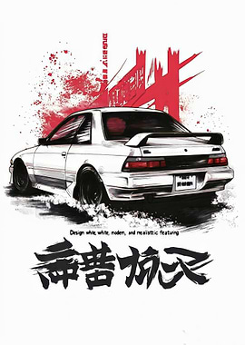 White Japanese Sports Car