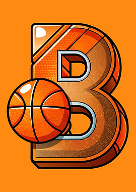 Basketball Letter B