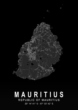 Mauritius Dark Island Map