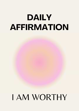 Daily Affirmation Poster, Positive Affirmation, Positive, Spiritual, Aura Gradient Art