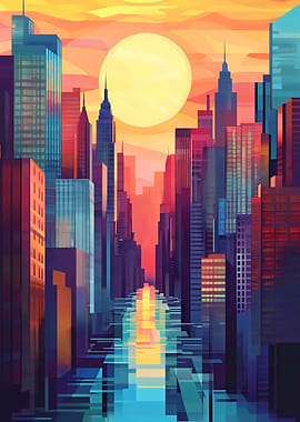 Cityscape Sunset