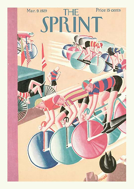 Bike Race Vintage Magazine Cover