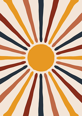 Sunburst Abstract Art