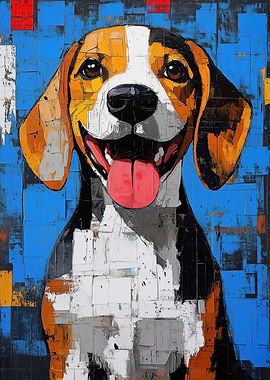 Beagle Portrait Painting