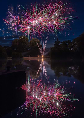 Fireworks Over Water
