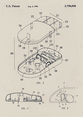 Computer Mouse Patent Diagram