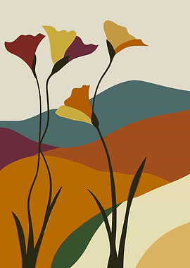 Abstract Floral Landscape