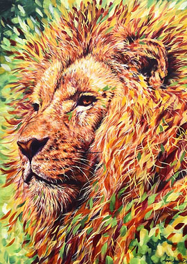 Lion Portrait Painting