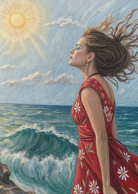 Woman Embracing Sunlight
